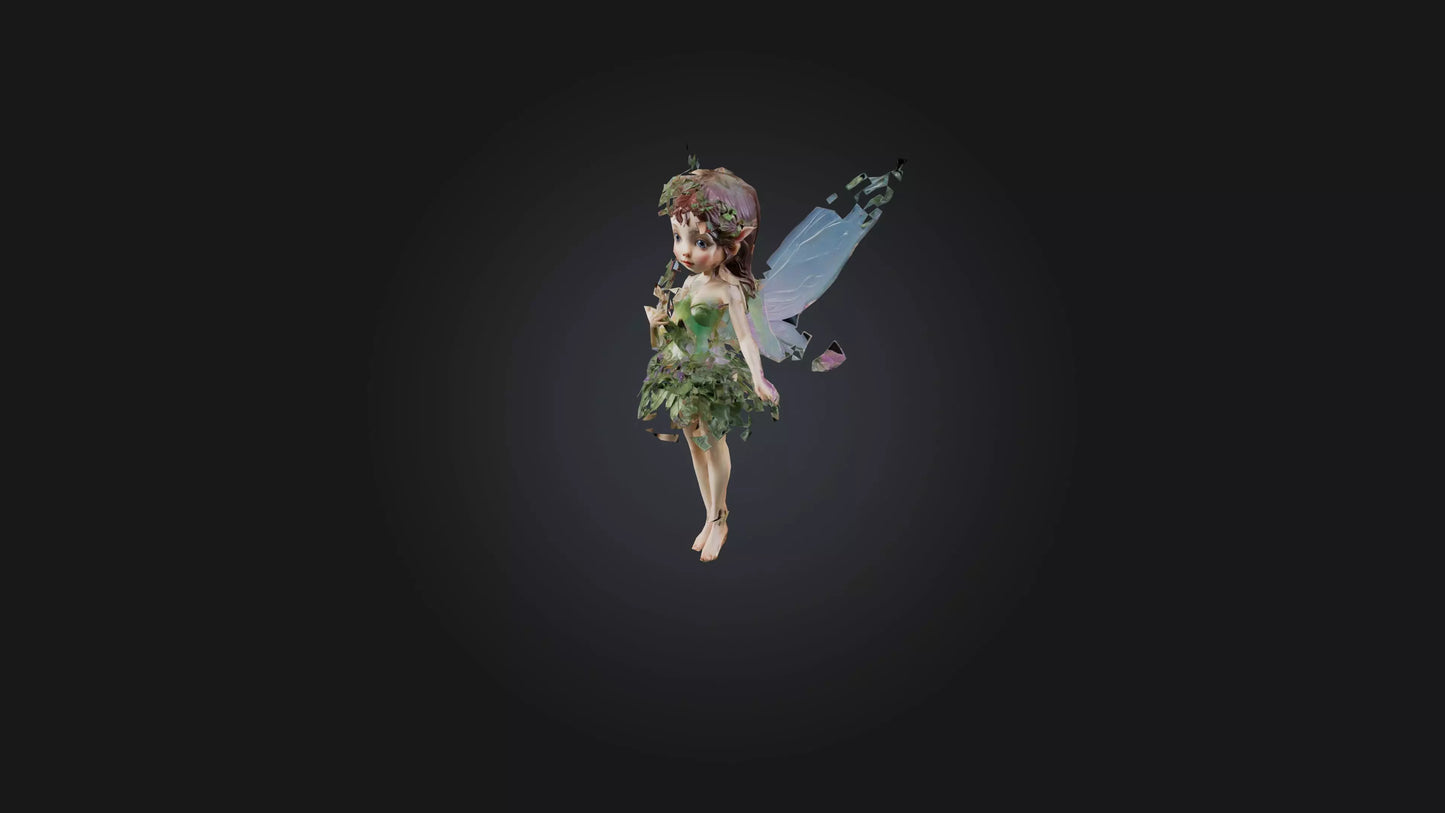 3D model Fairy VR / AR / low-poly
