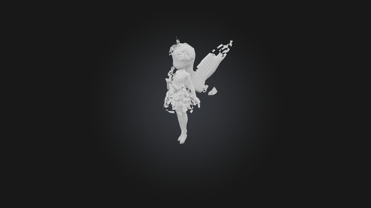 3D model Fairy VR / AR / low-poly