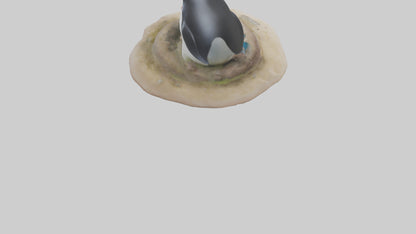Fairy Penguin nesting model VR / AR / low-poly