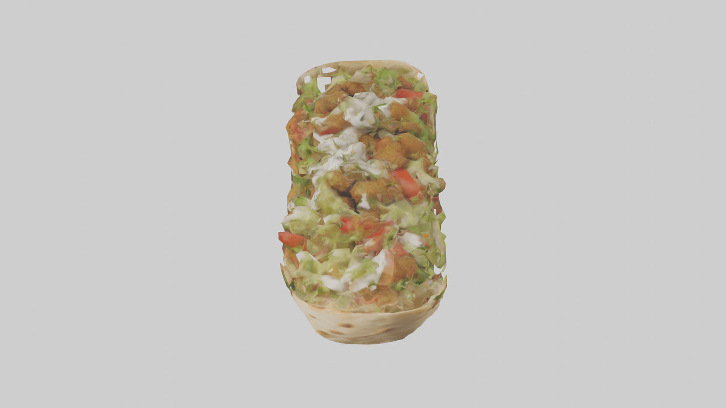 Falafel gyro model VR / AR / low-poly