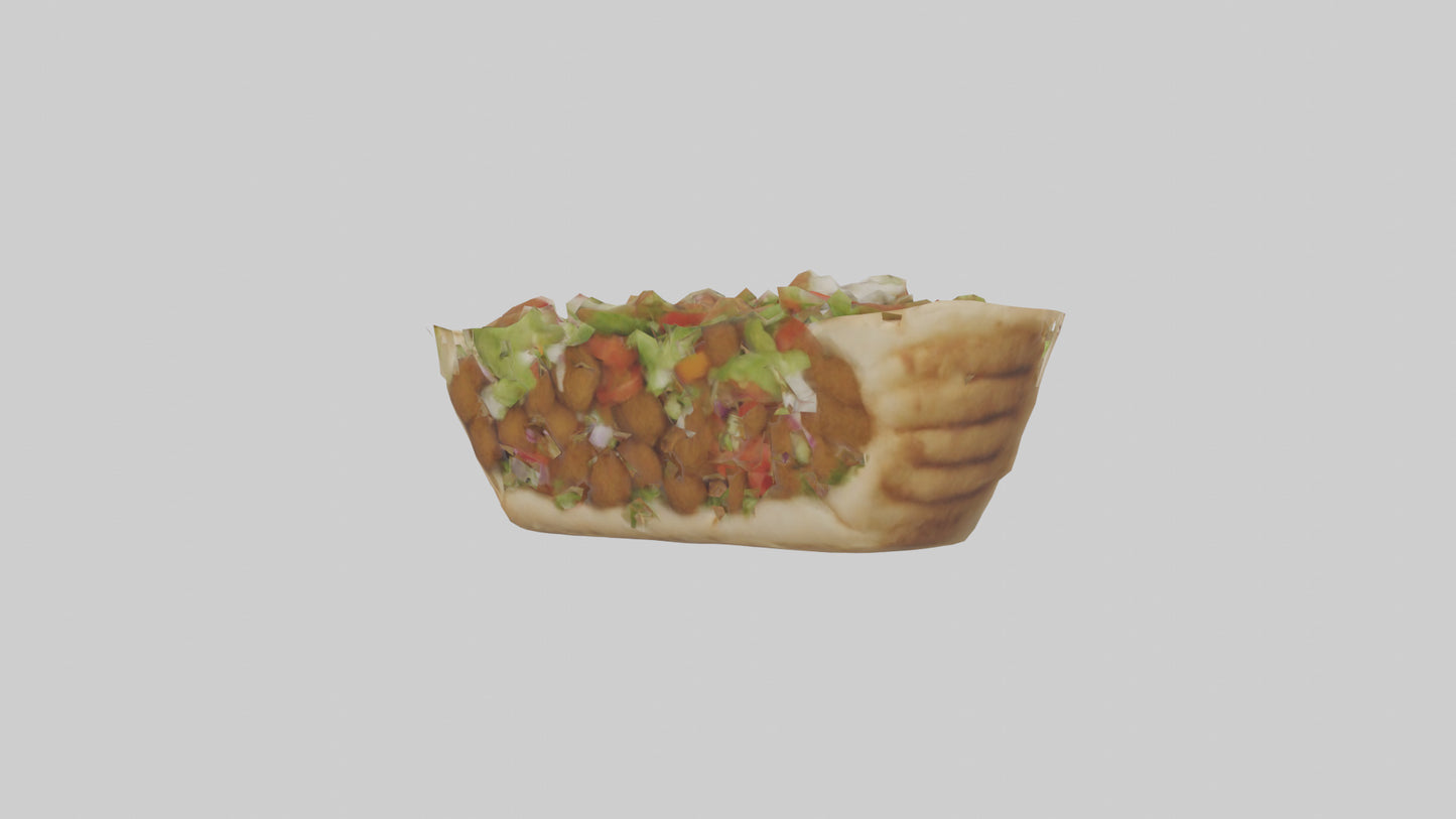 Falafel gyro model VR / AR / low-poly