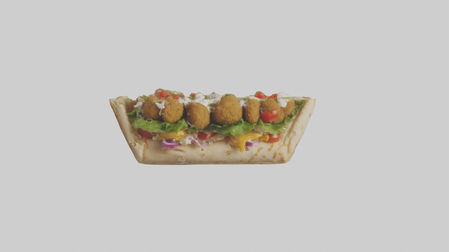 Falafel gyro model VR / AR / low-poly