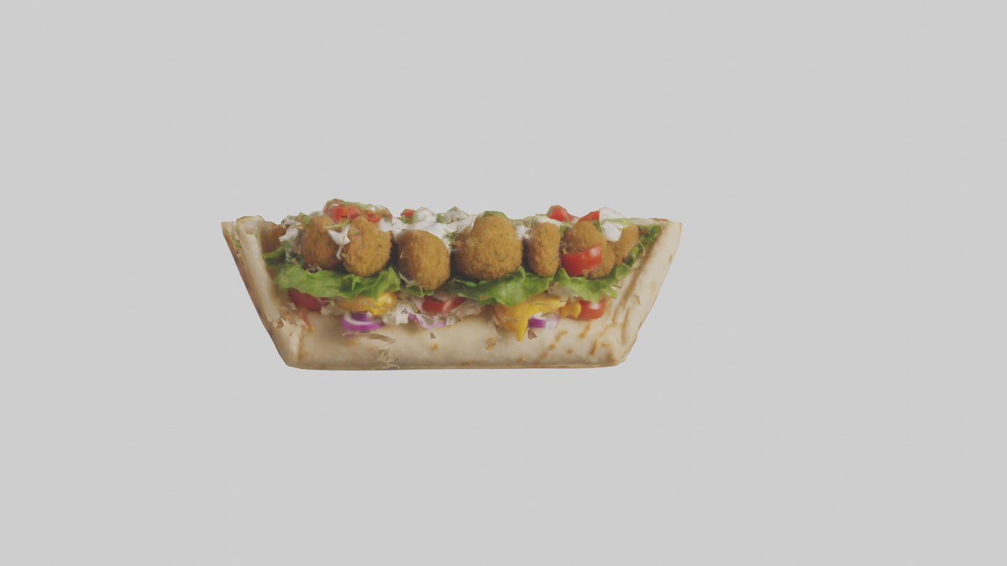 Falafel gyro model VR / AR / low-poly