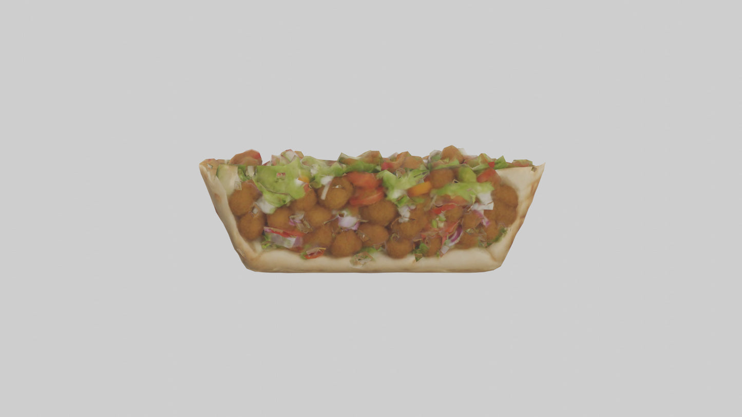 Falafel gyro model VR / AR / low-poly