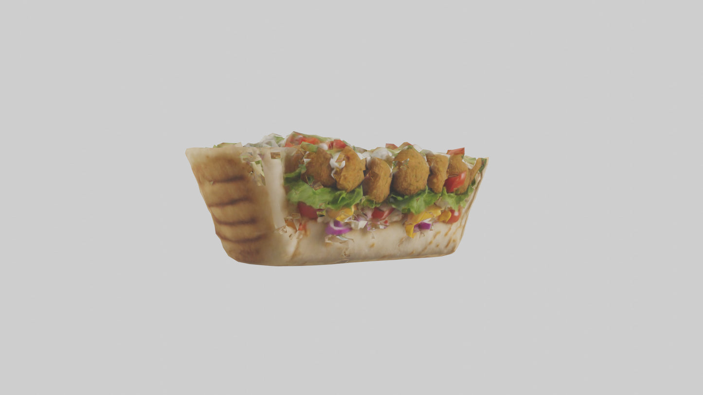 Falafel gyro model VR / AR / low-poly