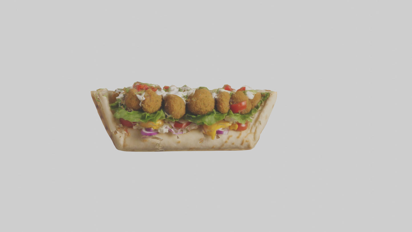 Falafel gyro model VR / AR / low-poly