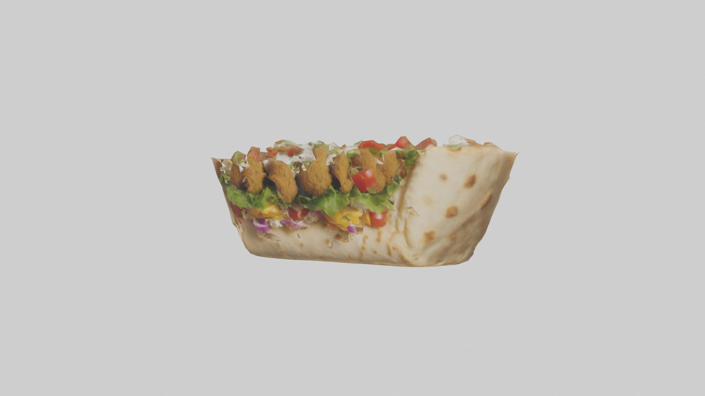 Falafel gyro model VR / AR / low-poly