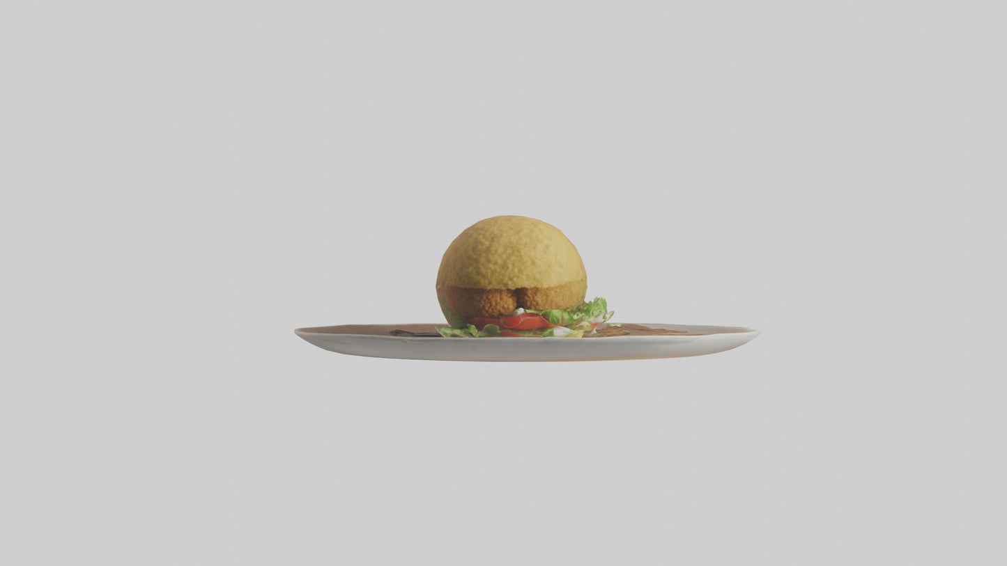 3D model Falafel model VR / AR / low-poly