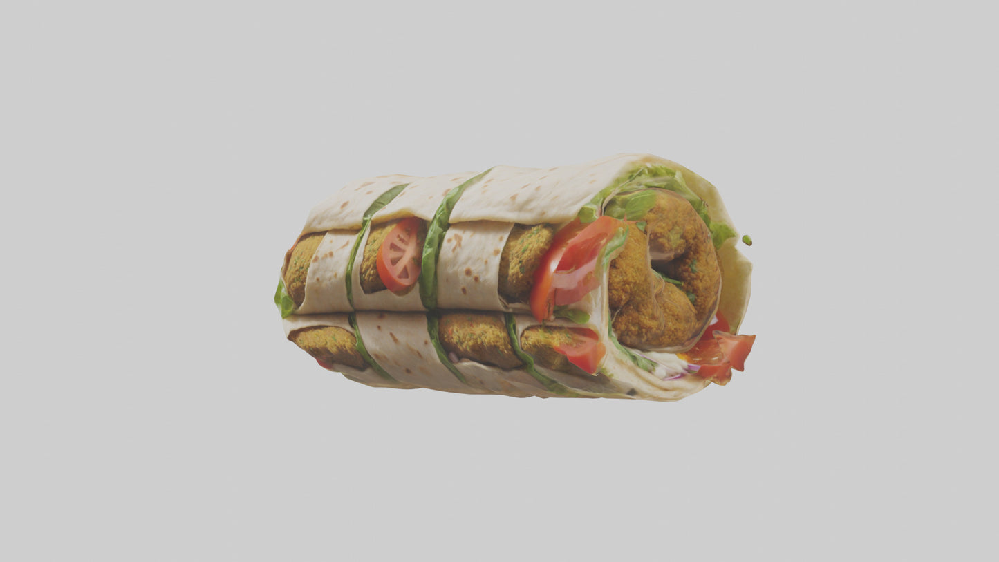 Falafel wrap model 3D model