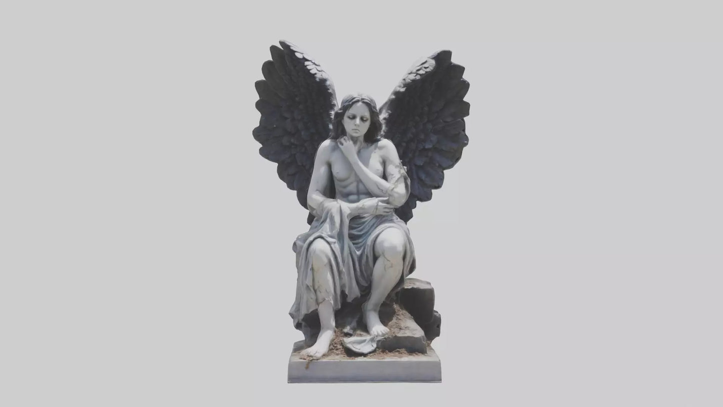 Fallen Angel statue model 3D model