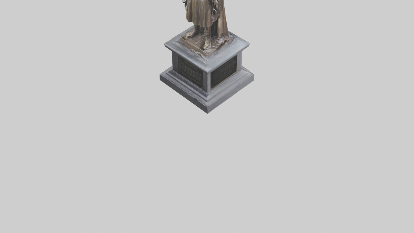 3D model Fallen Hero Memorial Statue model VR / AR / low-poly