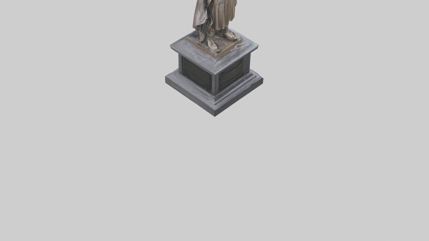 3D model Fallen Hero Memorial Statue model VR / AR / low-poly