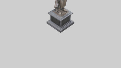 3D model Fallen Hero Memorial Statue model VR / AR / low-poly