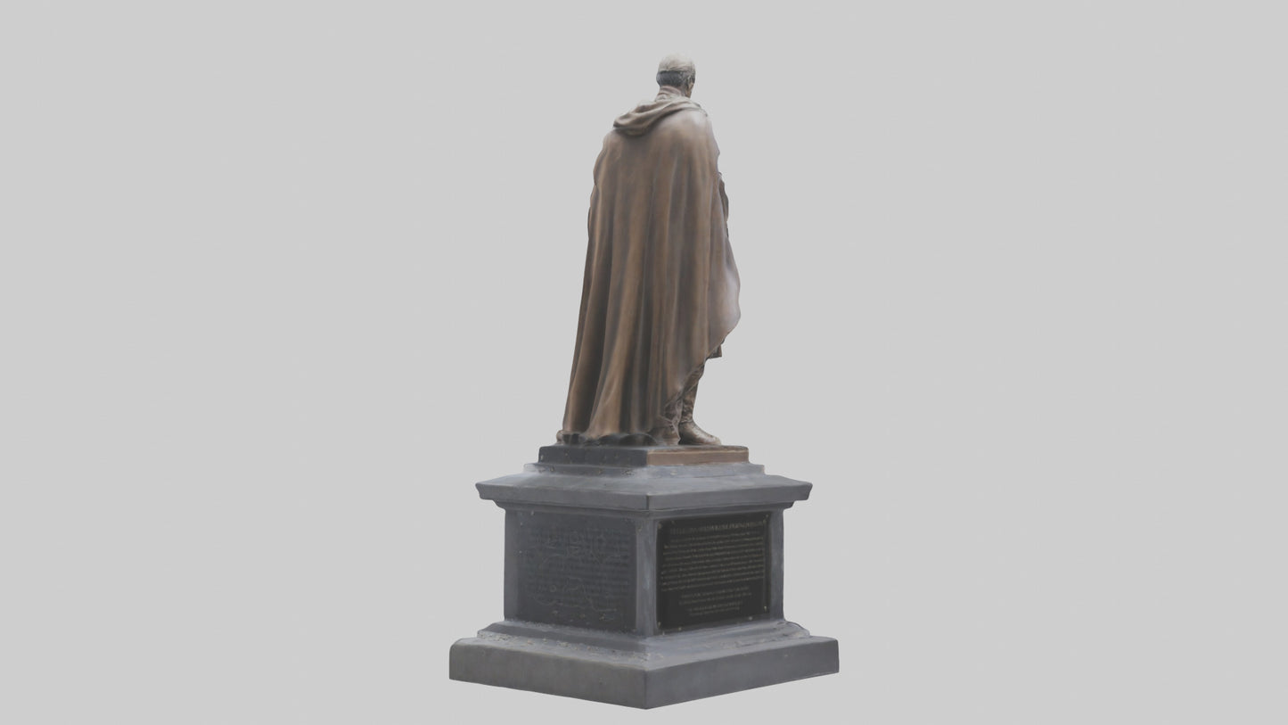 3D model Fallen Hero Memorial Statue model VR / AR / low-poly