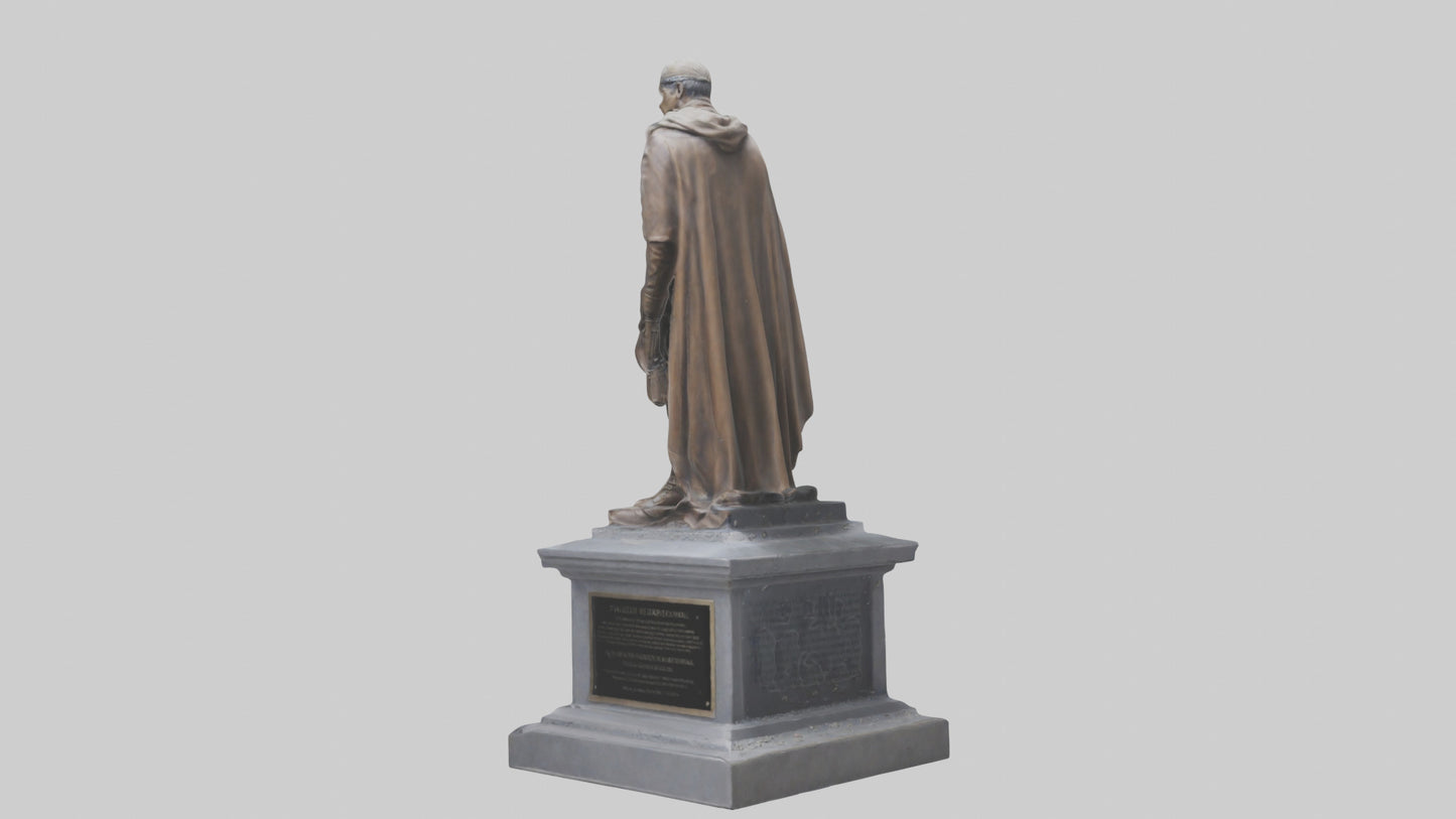 3D model Fallen Hero Memorial Statue model VR / AR / low-poly