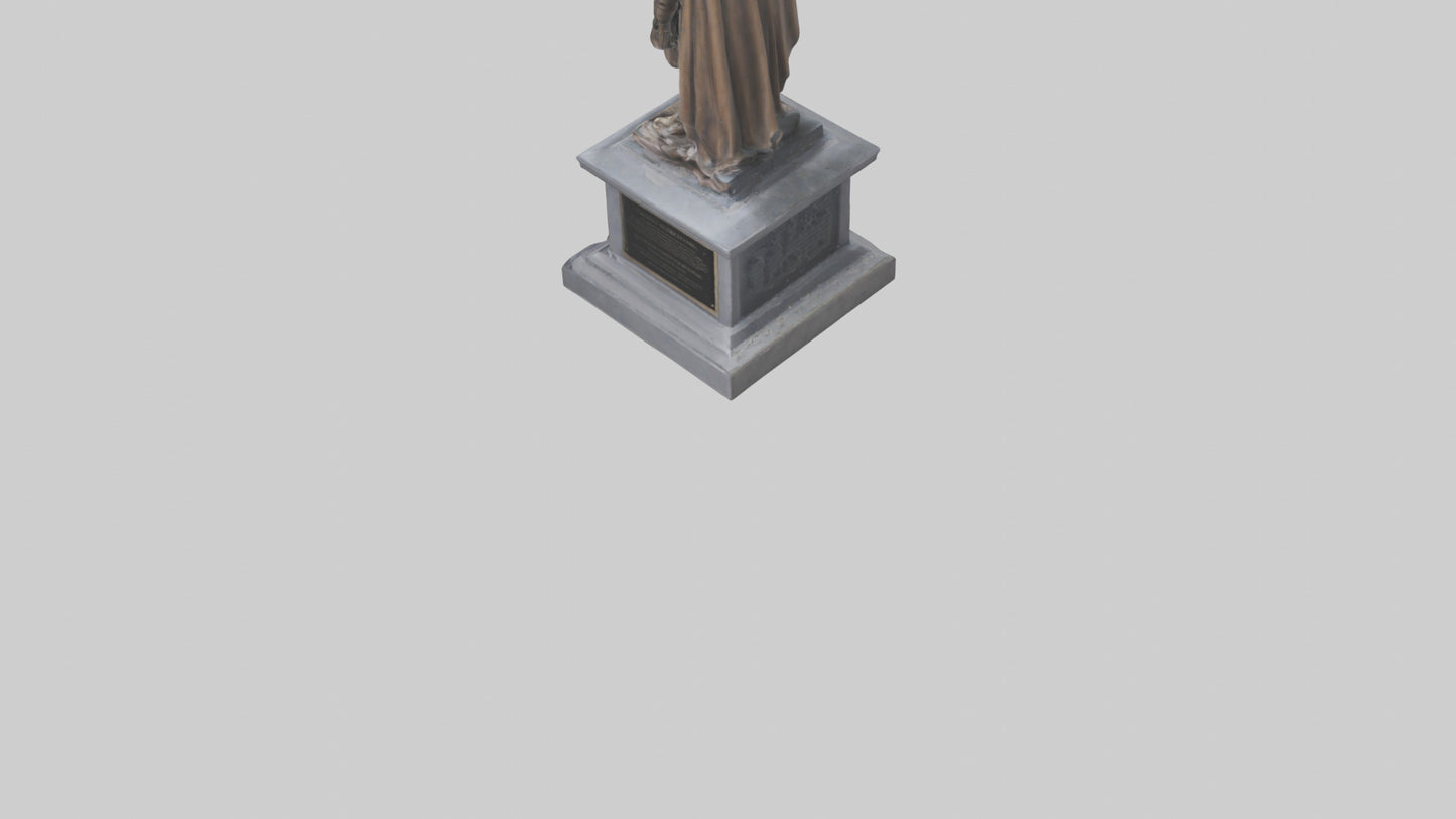 3D model Fallen Hero Memorial Statue model VR / AR / low-poly