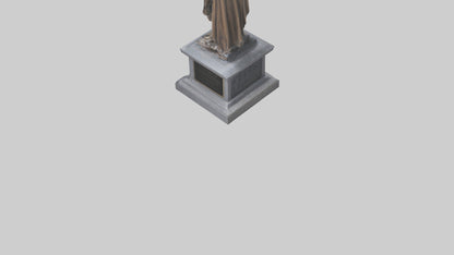 3D model Fallen Hero Memorial Statue model VR / AR / low-poly