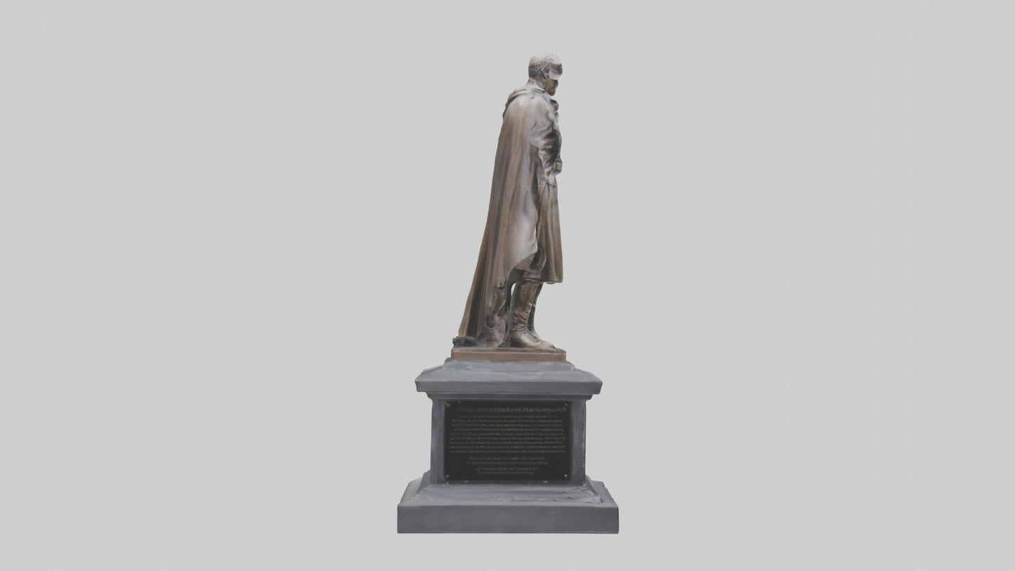 3D model Fallen Hero Memorial Statue model VR / AR / low-poly