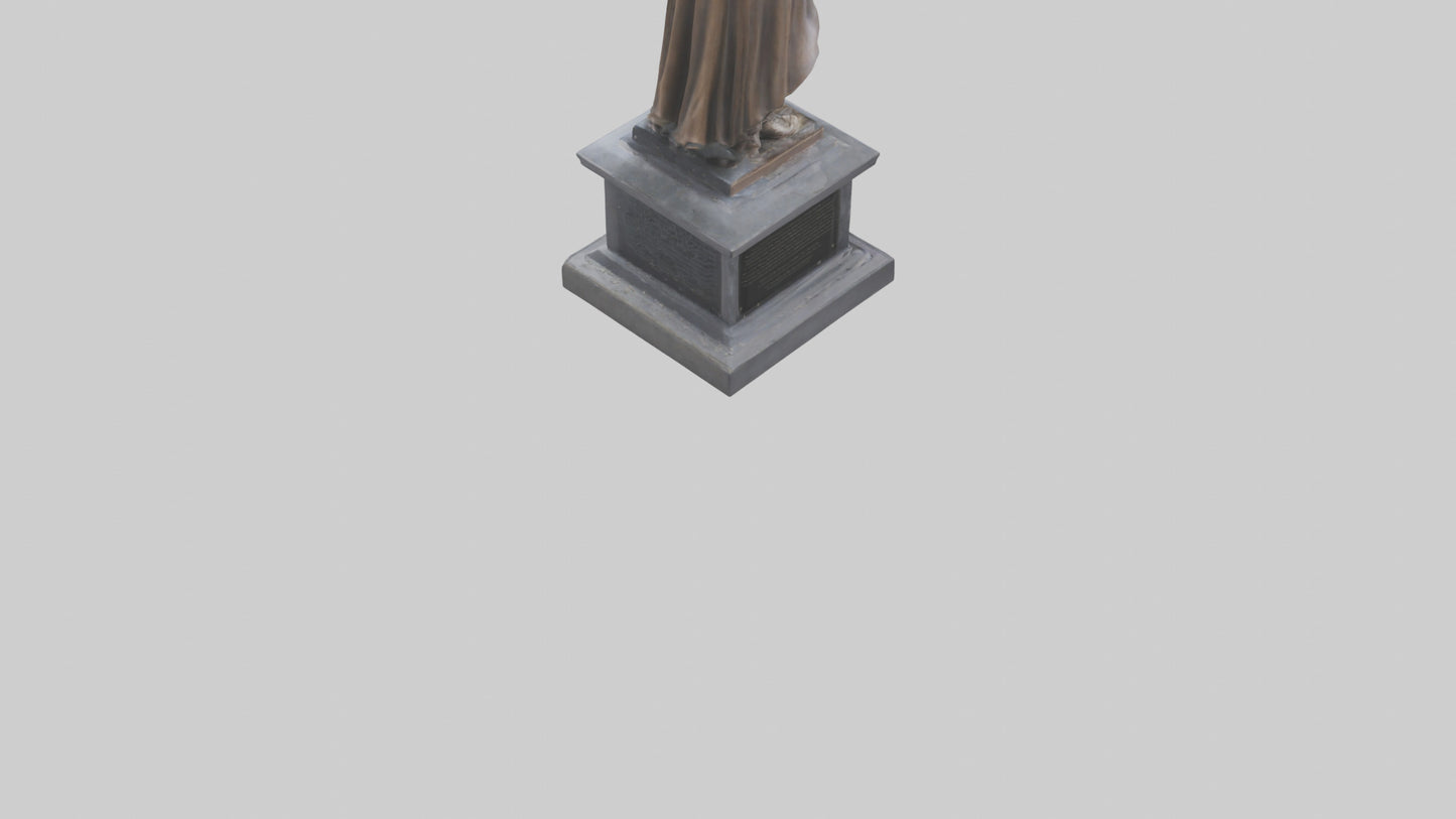 3D model Fallen Hero Memorial Statue model VR / AR / low-poly