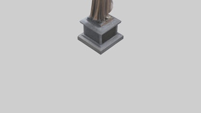3D model Fallen Hero Memorial Statue model VR / AR / low-poly