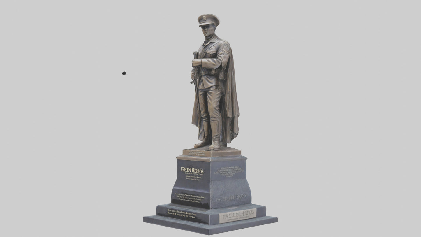 Fallen Heroes memorial statue model 3D model