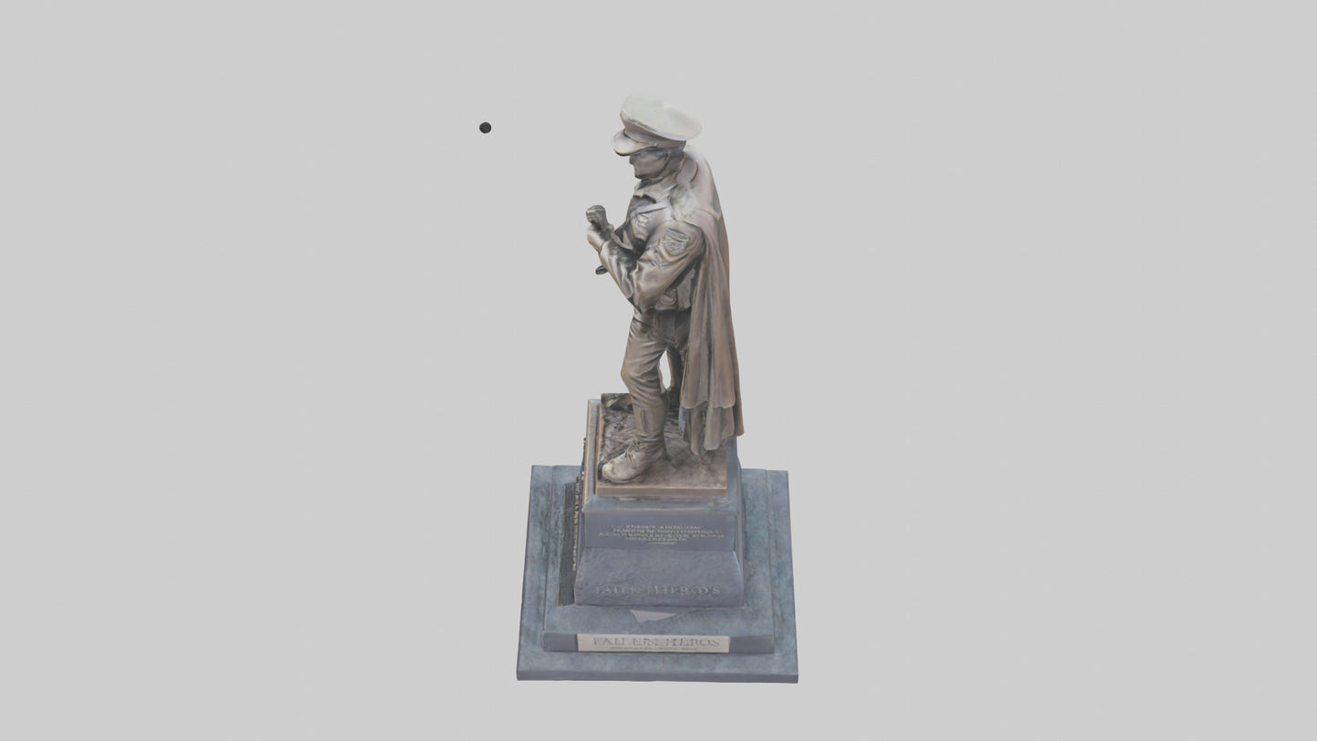 Fallen Heroes memorial statue model 3D model