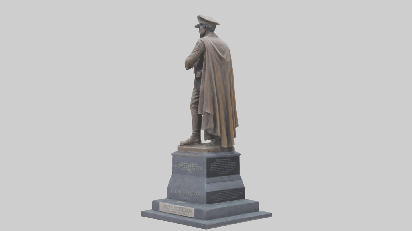 Fallen Heroes memorial statue model 3D model