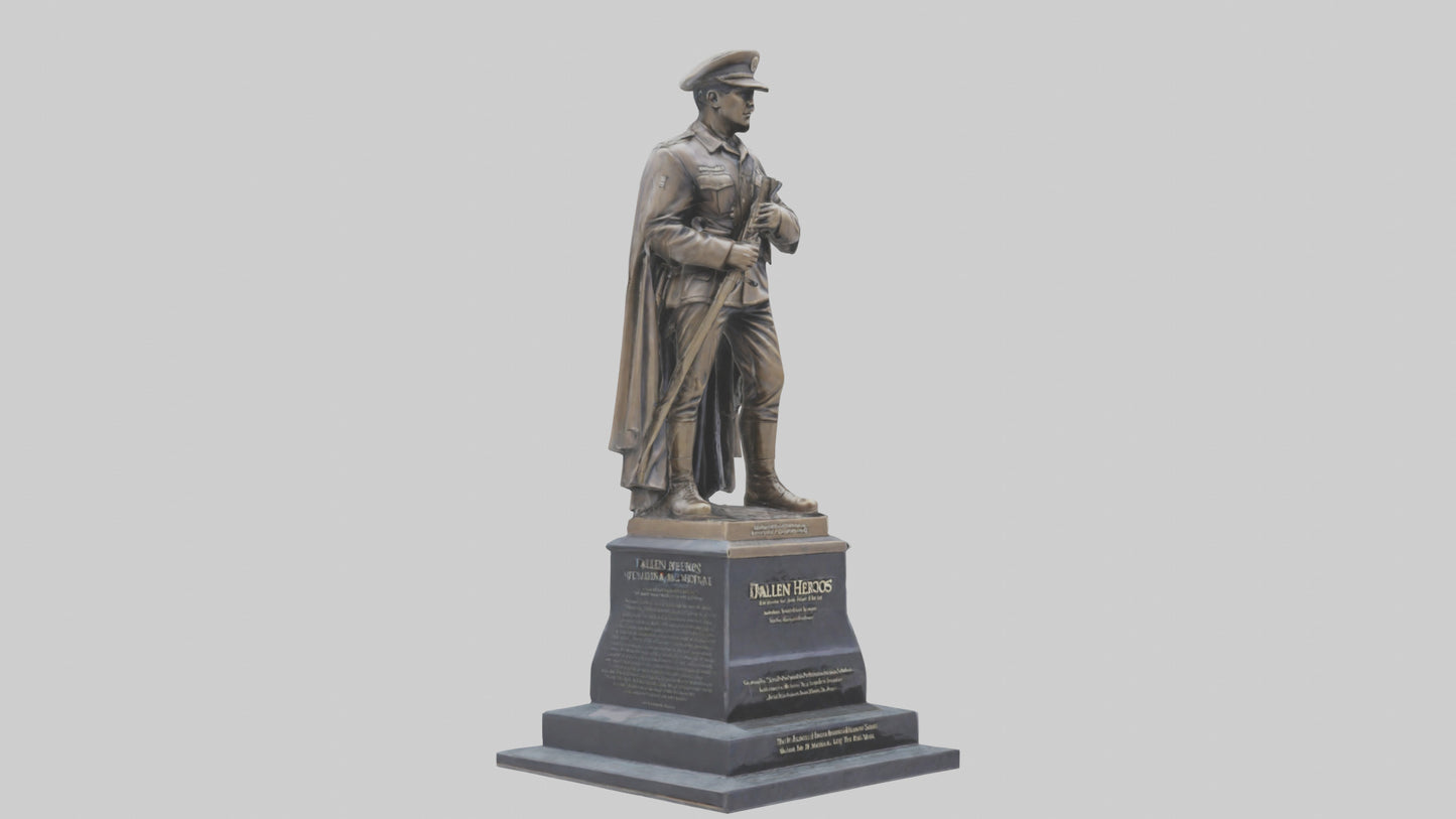 Fallen Heroes memorial statue model 3D model