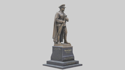 Fallen Heroes memorial statue model 3D model
