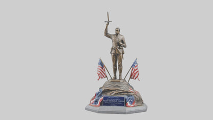 3D model Fallen Heroes of Freedom statue model VR / AR / low-poly