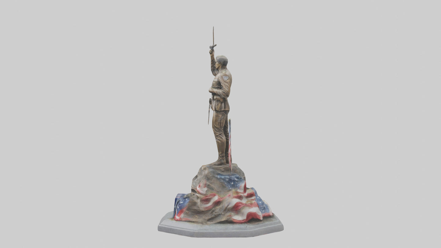 3D model Fallen Heroes of Freedom statue model VR / AR / low-poly