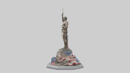3D model Fallen Heroes of Freedom statue model VR / AR / low-poly