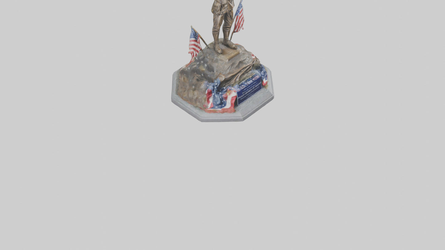 3D model Fallen Heroes of Freedom statue model VR / AR / low-poly