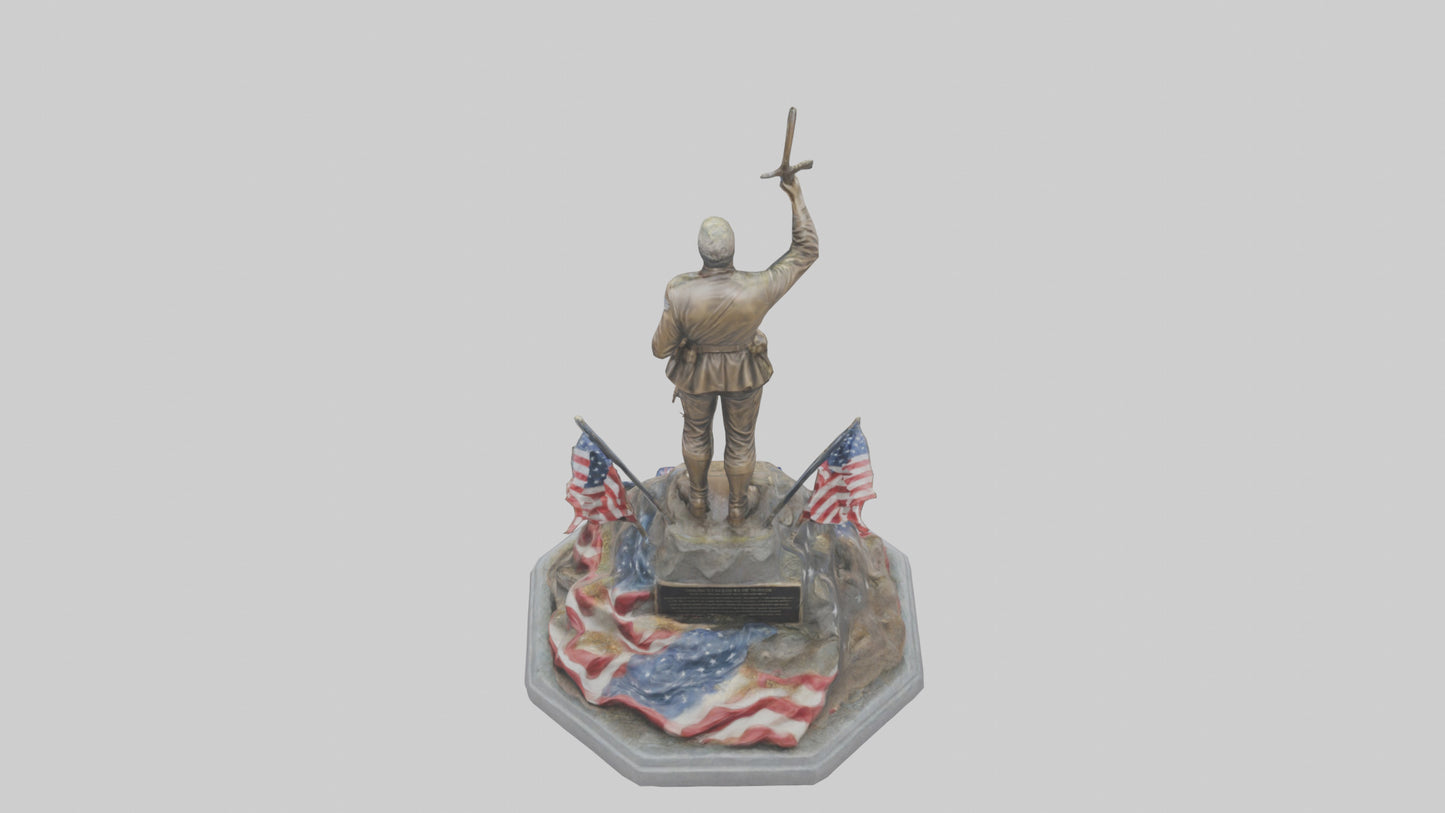 3D model Fallen Heroes of Freedom statue model VR / AR / low-poly