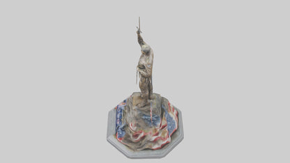 3D model Fallen Heroes of Freedom statue model VR / AR / low-poly
