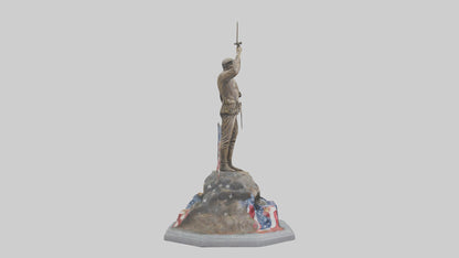 3D model Fallen Heroes of Freedom statue model VR / AR / low-poly