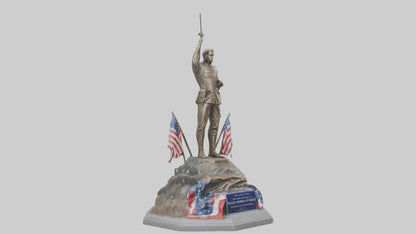3D model Fallen Heroes of Freedom statue model VR / AR / low-poly
