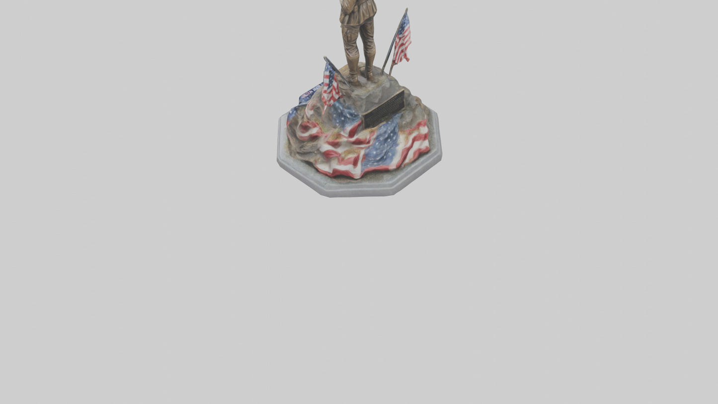 3D model Fallen Heroes of Freedom statue model VR / AR / low-poly