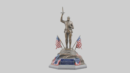 3D model Fallen Heroes of Freedom statue model VR / AR / low-poly