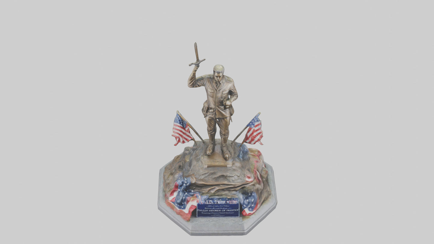 3D model Fallen Heroes of Freedom statue model VR / AR / low-poly