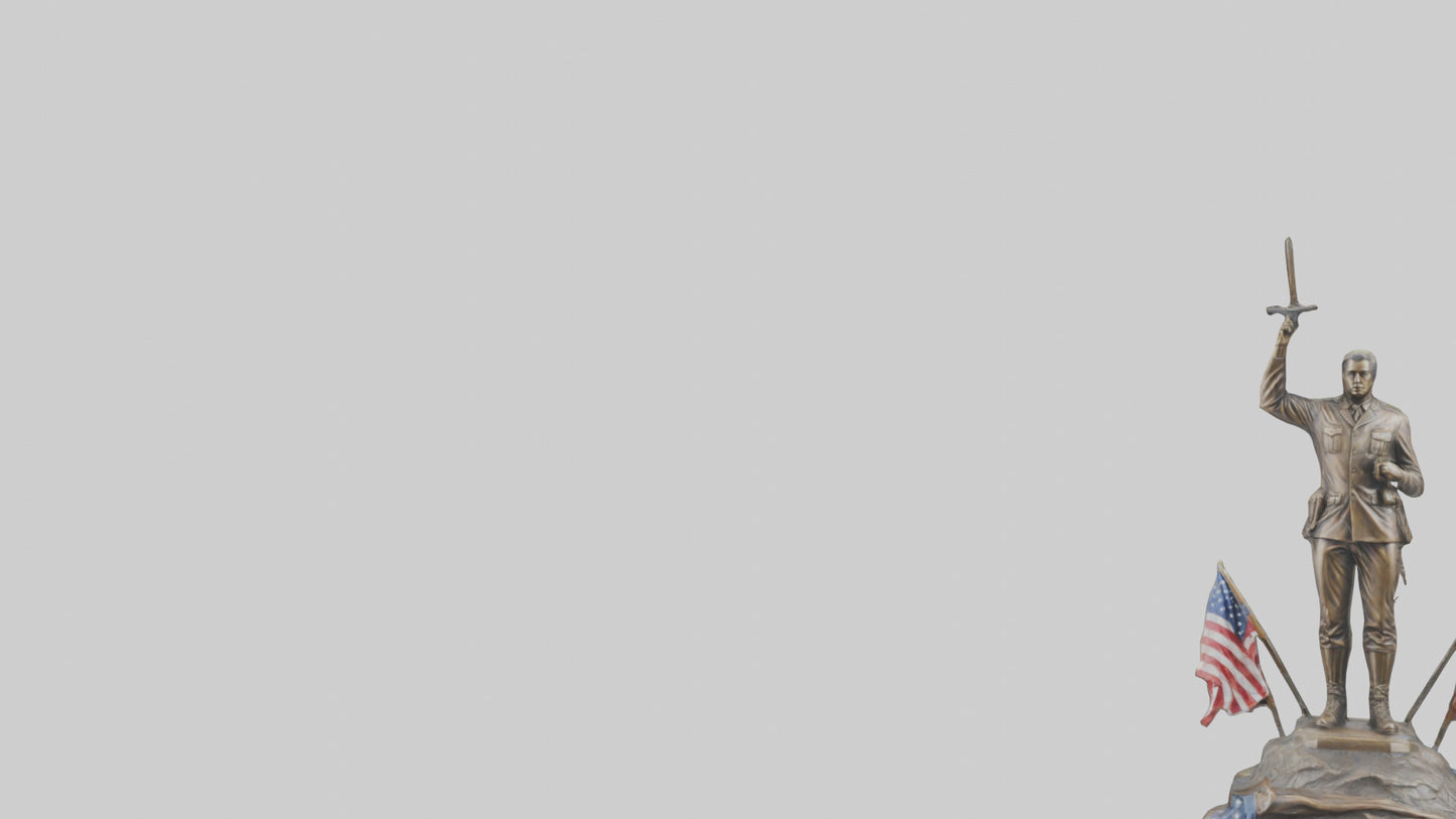 3D model Fallen Heroes of Freedom statue model VR / AR / low-poly