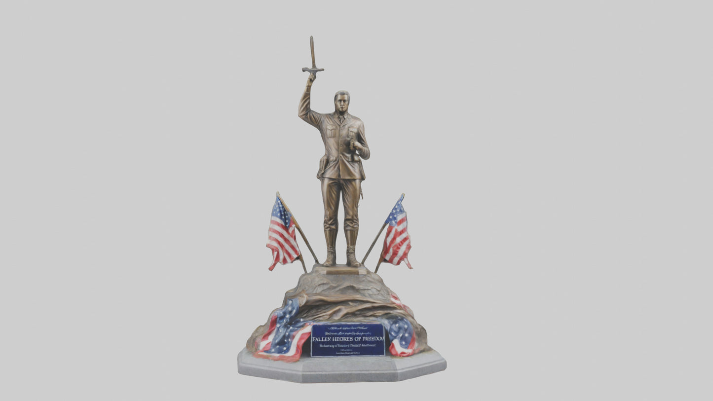 3D model Fallen Heroes of Freedom statue model VR / AR / low-poly