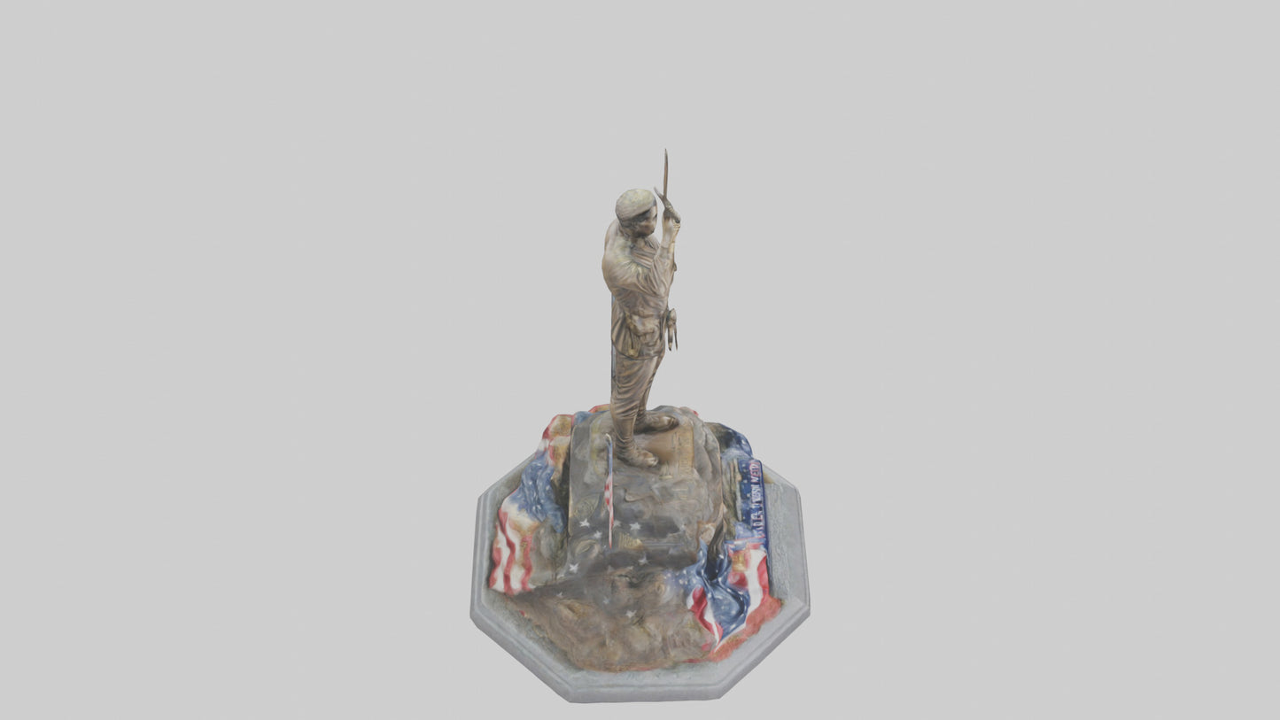 3D model Fallen Heroes of Freedom statue model VR / AR / low-poly