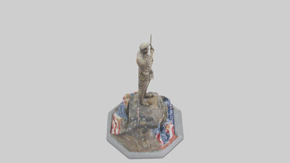 3D model Fallen Heroes of Freedom statue model VR / AR / low-poly