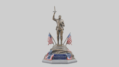 3D model Fallen Heroes of Freedom statue model VR / AR / low-poly