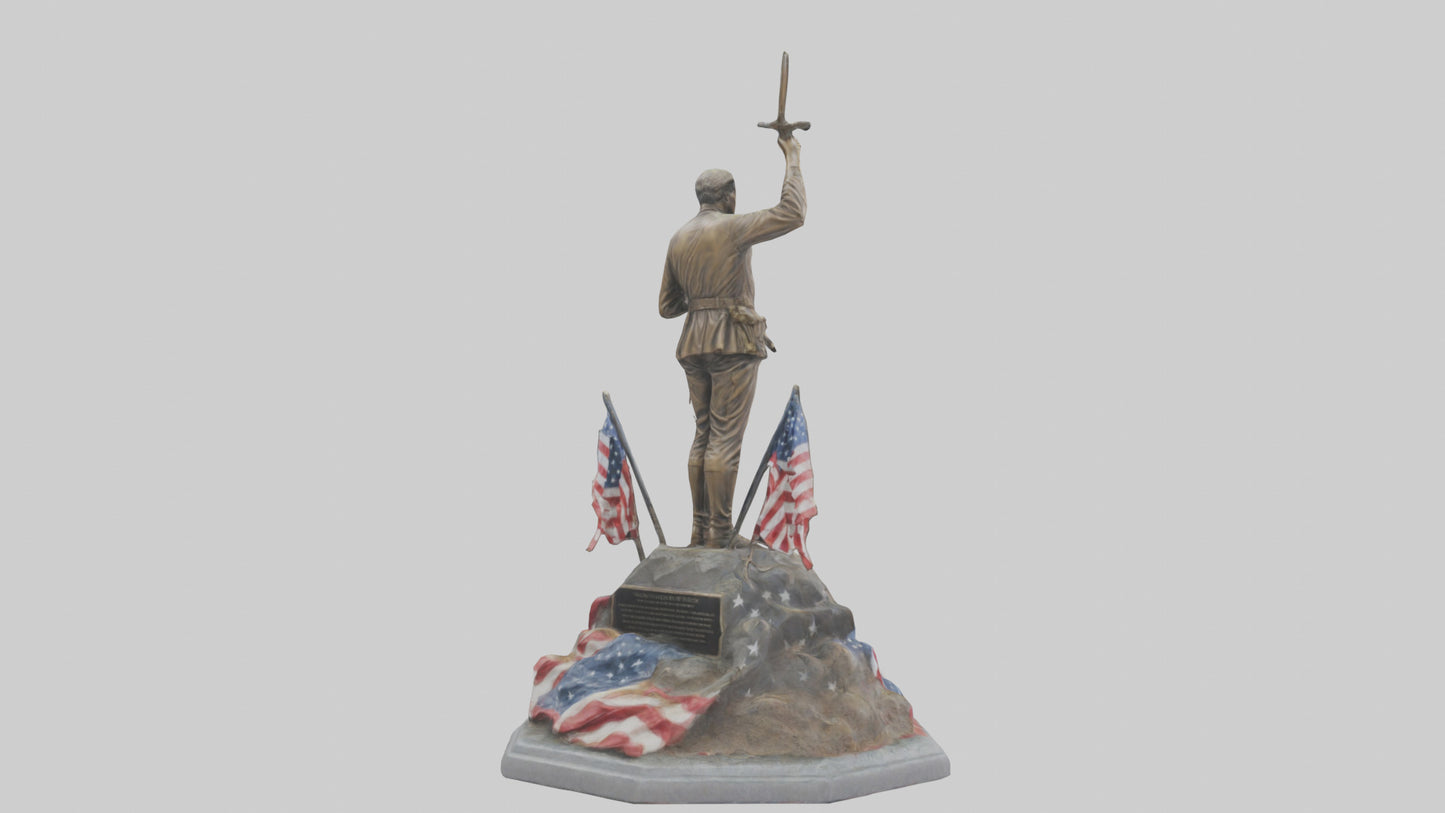 3D model Fallen Heroes of Freedom statue model VR / AR / low-poly