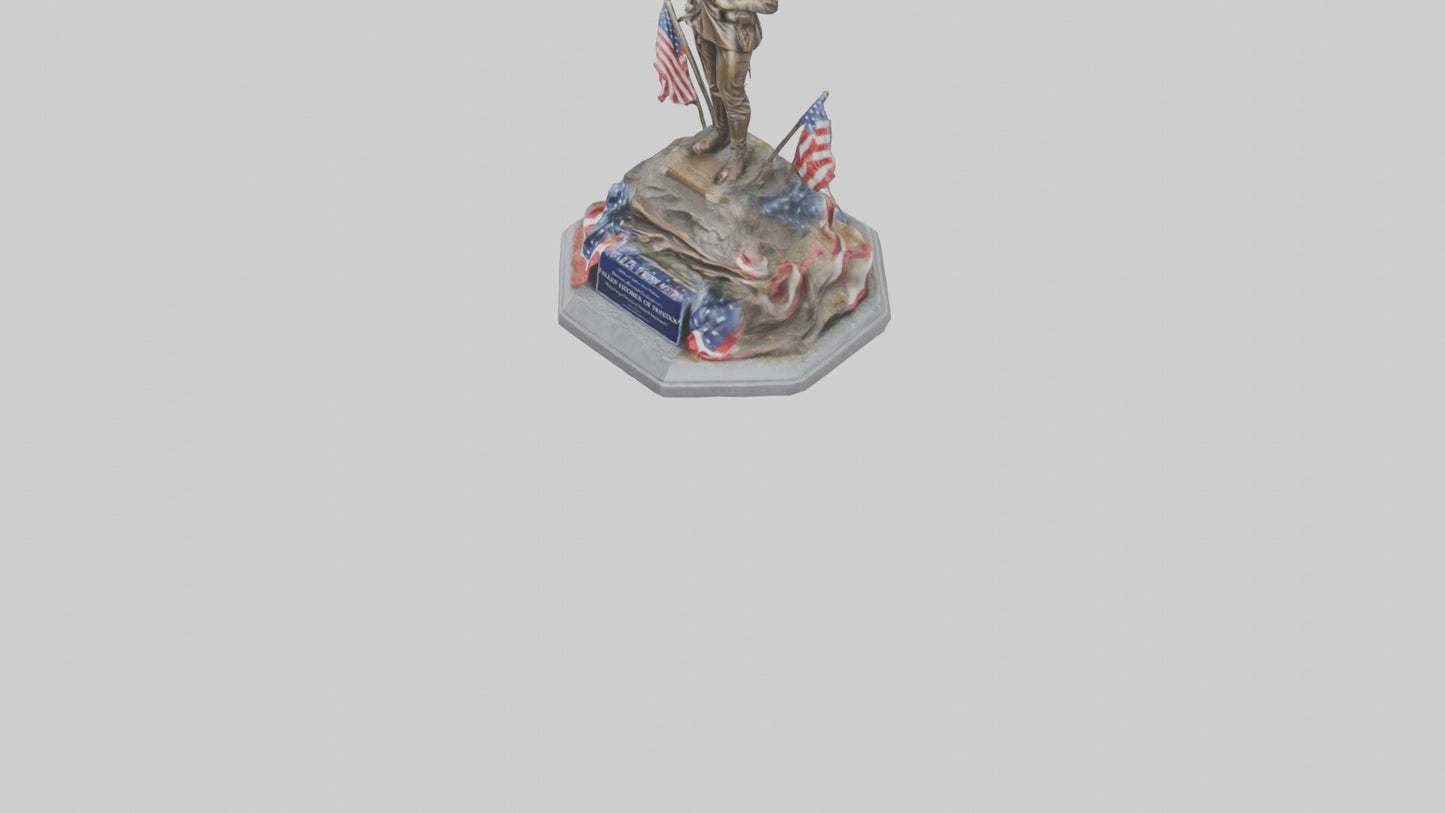 3D model Fallen Heroes of Freedom statue model VR / AR / low-poly