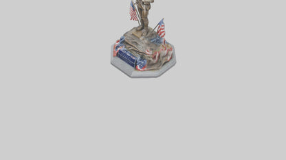3D model Fallen Heroes of Freedom statue model VR / AR / low-poly