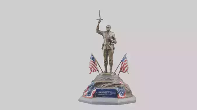 3D model Fallen Heroes of Freedom statue model VR / AR / low-poly