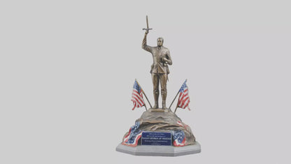 3D model Fallen Heroes of Freedom statue model VR / AR / low-poly